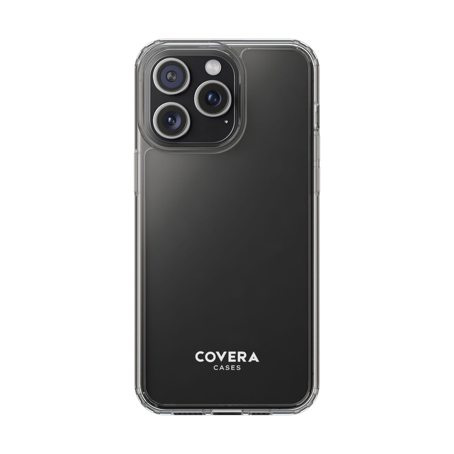 CLEAR CASE (White Text) - Covera Cases