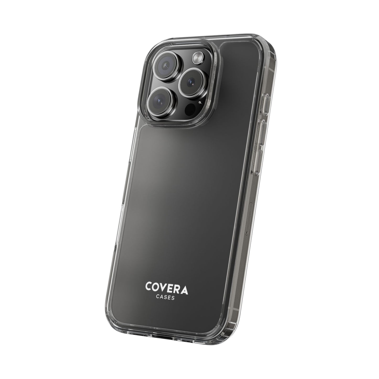 CLEAR CASE (White Text) - Covera Cases