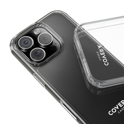 CLEAR CASE (White Text) - Covera Cases